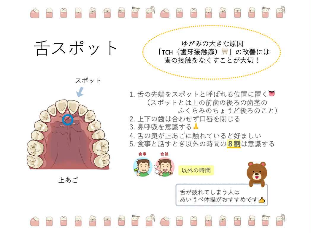 舌スポットの位置